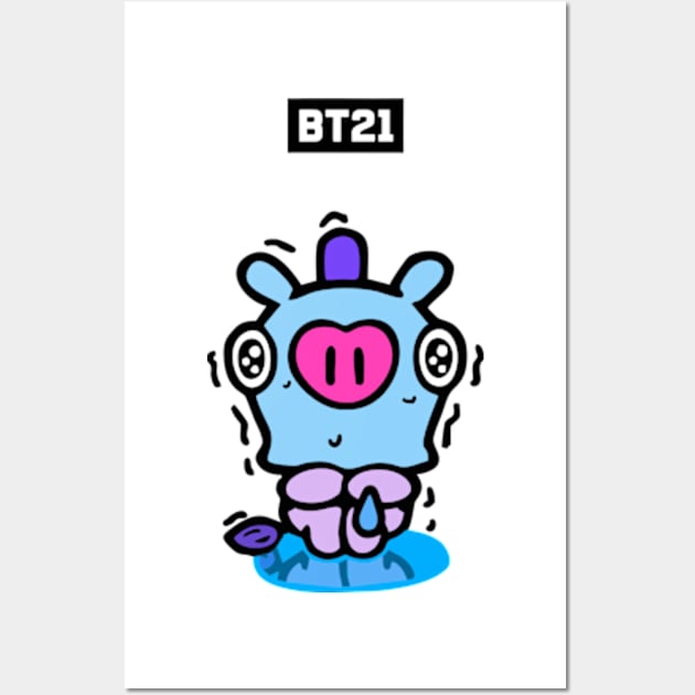 bt21 bts exclusive design 18 Wall Art by Typography Dose